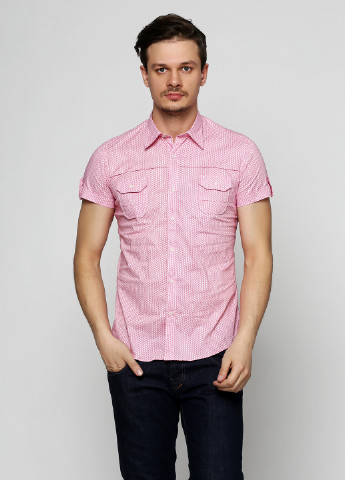 Розовая кэжуал рубашка с рисунком Sorbino с коротким рукавом