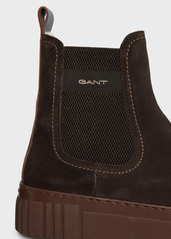 Зимние ботинки челси Gant с логотипом из натуральной замши