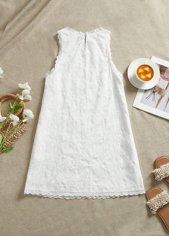 Білий святковий, вечірня, кежуал сукня а-силует SHEIN з квітковим принтом