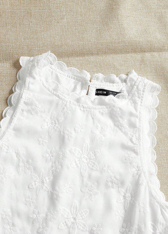 Білий святковий, вечірня, кежуал сукня а-силует SHEIN з квітковим принтом