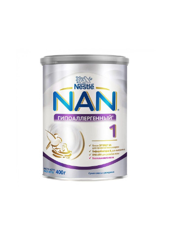 Дитяча суміш NAN 1 Гіпоалергенний +0 міс. 400 г (1000233) Nestle (254065307)