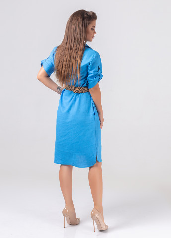 Блакитна кежуал сукня сорочка Charm Collection однотонна