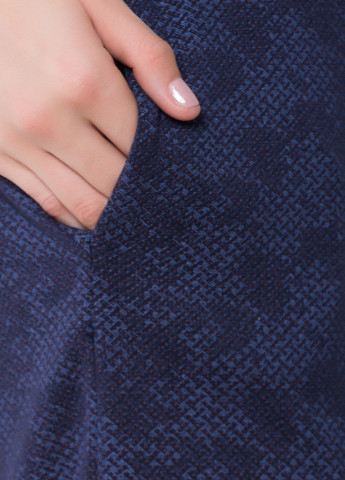 Темно-синее кэжуал платье Garne с геометрическим узором