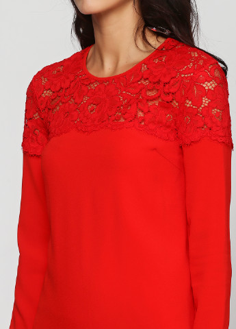 Красное деловое платье DKNY однотонное
