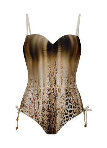 Коричневий літній купальник суцільний Marc & André