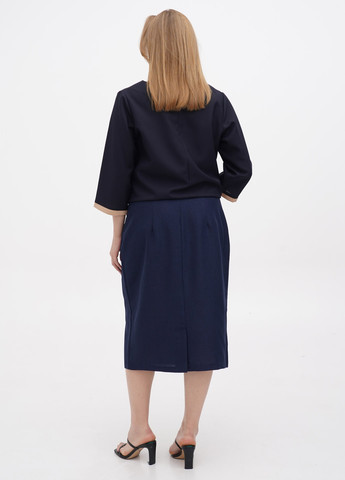 Темно-синяя кэжуал однотонная юбка Laura Bettini