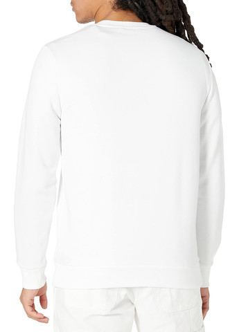 Свитшот Calvin Klein - Прямой крой логотип белый кэжуал трикотаж, хлопок - (263692183)