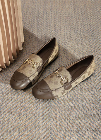 SHEIN Туфлі лофери коричневий з штучна шкіра, текстиль, китай — демісезон (331110020)