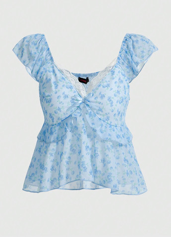 Голубая блуза SHEIN