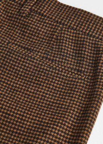 Темно-коричневые кэжуал демисезонные прямые брюки H&M