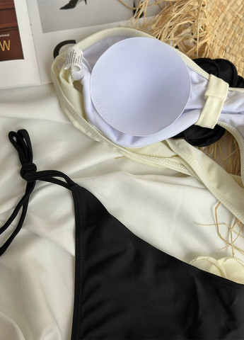 Комбинированный летний раздельный купальник (лиф, трусики) бандо, раздельный NOVA VEGA