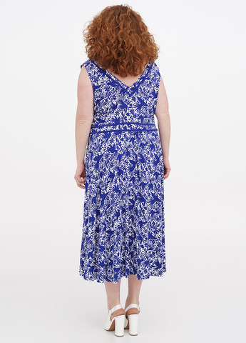 Синее кэжуал платье на запах Boden с цветочным принтом