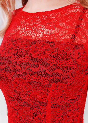 Красное вечернее платье Emass однотонное