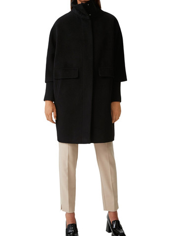 Чорне демісезонне Пальто Comma
