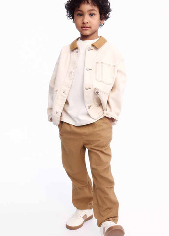 Темно-бежевые кэжуал демисезонные брюки джоггеры H&M