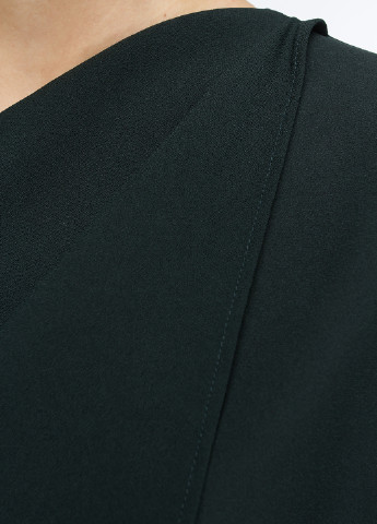 Комплект (блуза, юбка) BGL юбочный однотонный темно-зелёный деловой