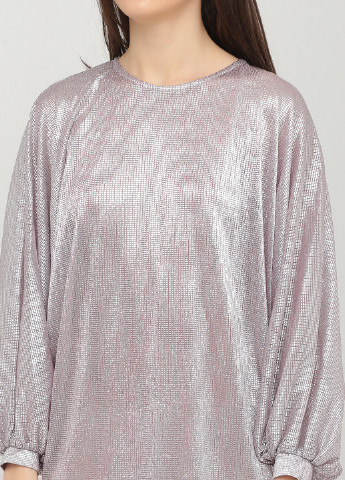 Светло-розовое коктейльное платье оверсайз Asos с геометрическим узором