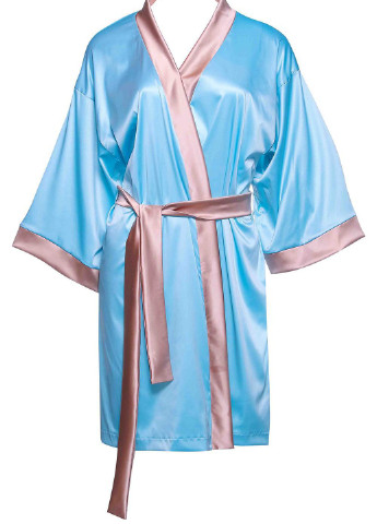 Халат-кимоно женский Elizabeth S/M блакитно-золотий 11068 V.I.P.A. (256399840)