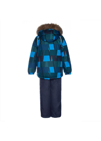 Бирюзовый зимний комплект зимний (куртка + полукомбинезон) winter Huppa