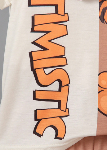 Комбинированный летний костюм (футболка, шорты) с шортами SHEIN