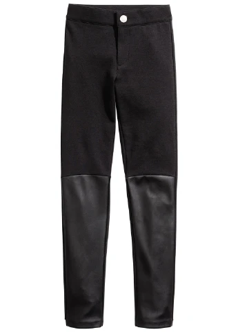 Черные демисезонные леггинсы H&M