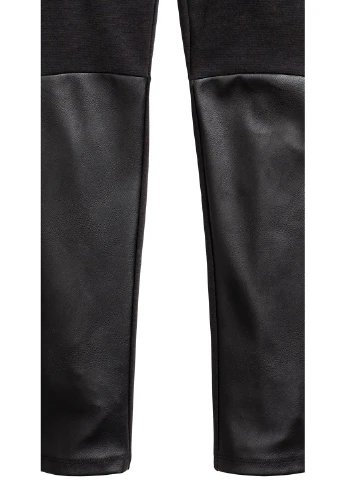 Черные демисезонные леггинсы H&M