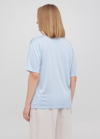 Светло-голубая летняя футболка No Brand