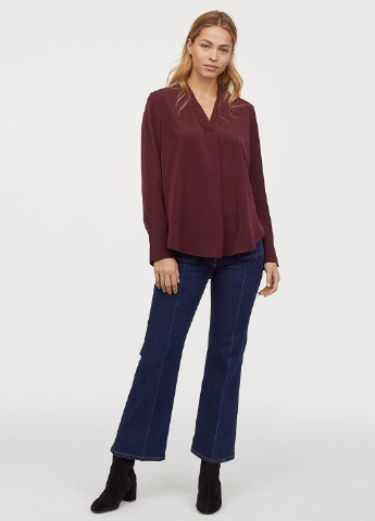 Бордова блуза H&M