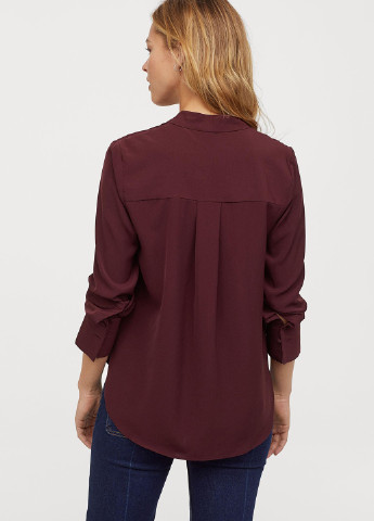 Бордова блуза H&M