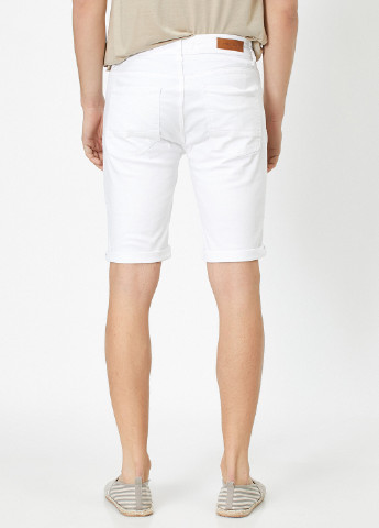 Шорти KOTON бермуди однотонні білі джинсові бавовна