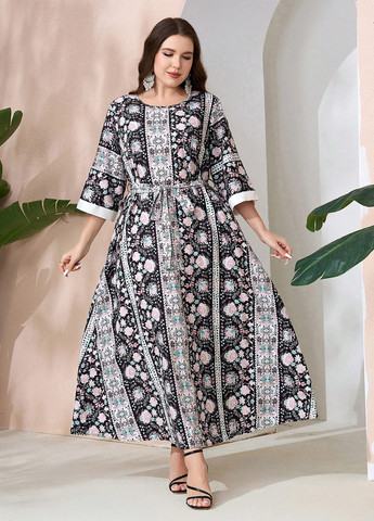 Комбінована кежуал сукня SHEIN з квітковим принтом