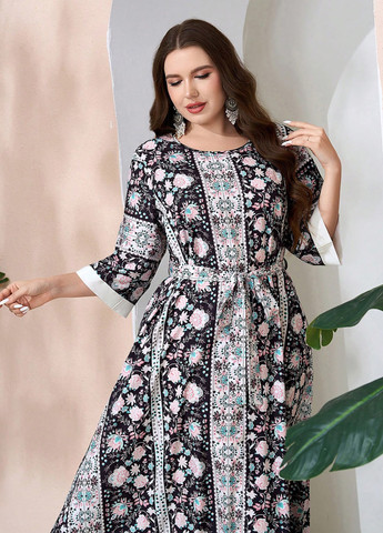 Комбінована кежуал сукня SHEIN з квітковим принтом