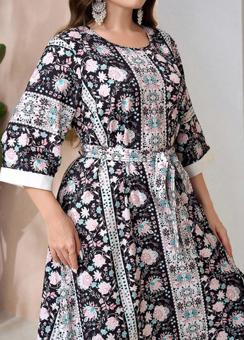 Комбінована кежуал сукня SHEIN з квітковим принтом