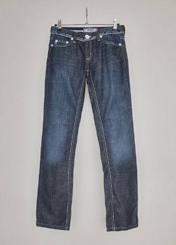 Темно-синие демисезонные со средней талией джинсы Phard