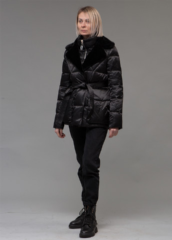 Черный зимний Пуховик ZLLY