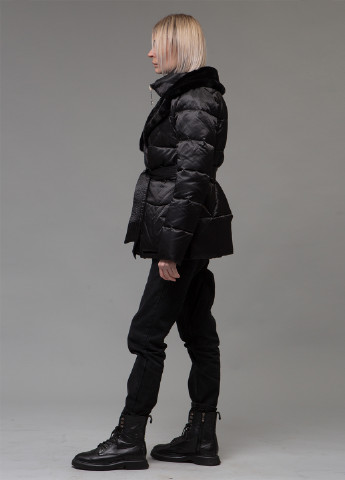 Черный зимний Пуховик ZLLY