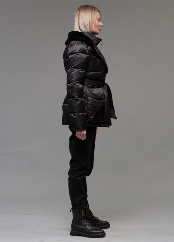 Черный зимний Пуховик ZLLY