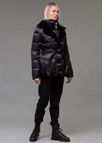 Черный зимний Пуховик ZLLY