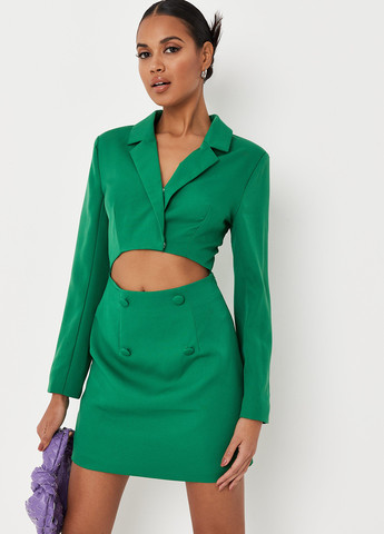 Зеленое кэжуал платье Missguided однотонное