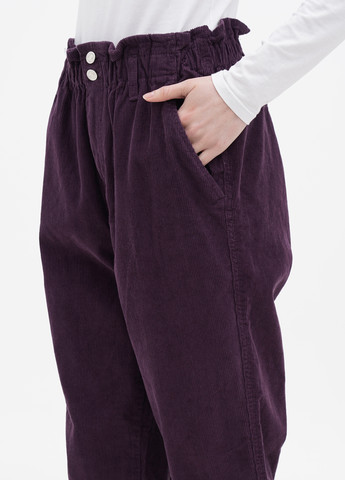 Фиолетовые кэжуал демисезонные зауженные брюки Terranova