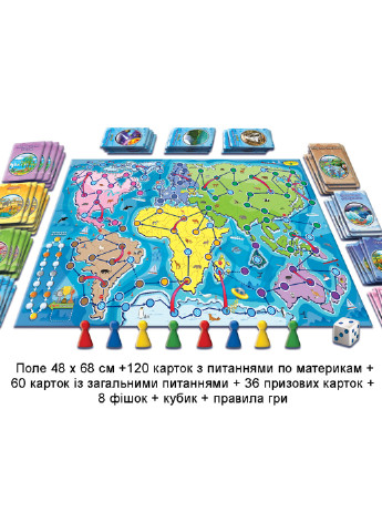 Игра "Вокруг света" географическая учебная Киевская фабрика игрушек 2258 (255259777)
