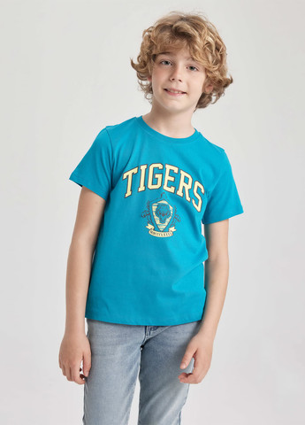 Голубая демисезонная футболка DeFacto