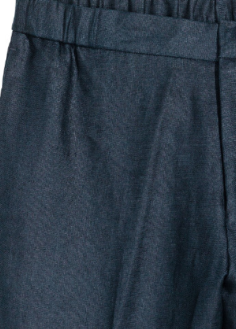 Штани H&M завужені однотонні темно-сині ділові