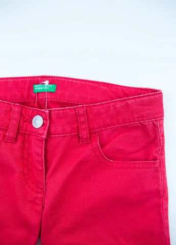 Красные кэжуал демисезонные брюки United Colors of Benetton