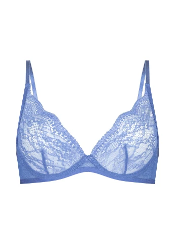 Блакитний бюстгальтер Hunkemoller без кісточок поліамід