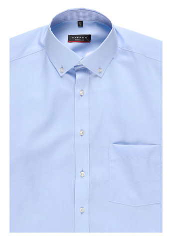 Голубой кэжуал, классическая рубашка однотонная Eterna