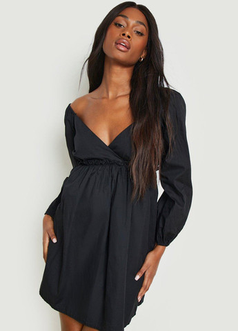 Чорна кежуал сукня в стилі армпір Brave Soul однотонна