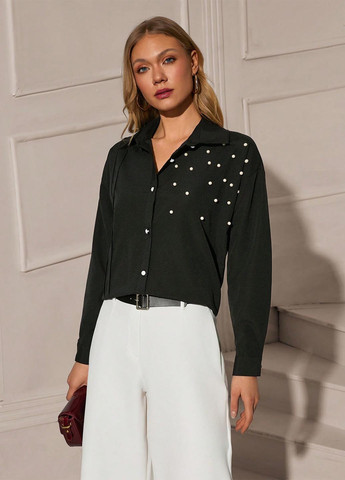 Чёрная блуза SHEIN