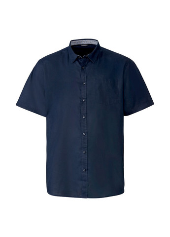 Темно-синяя кэжуал, классическая рубашка однотонная Livergy