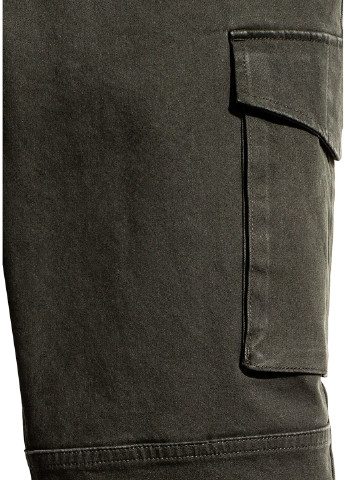 Темно-зеленые кэжуал демисезонные карго брюки H&M